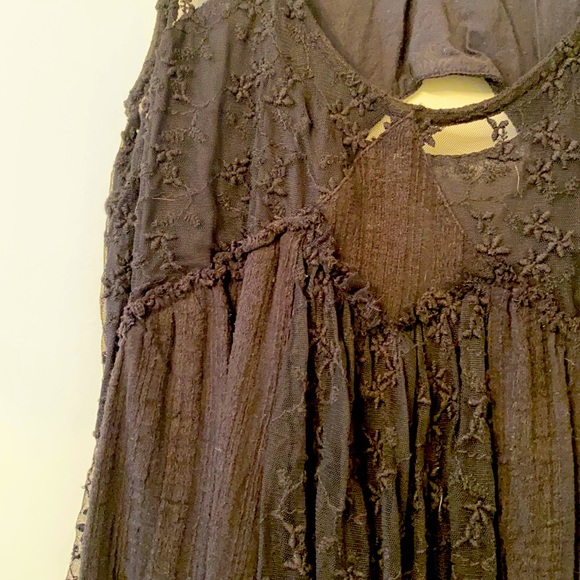 Free People Black Flowly Layered Dress - Picture 3 of 5